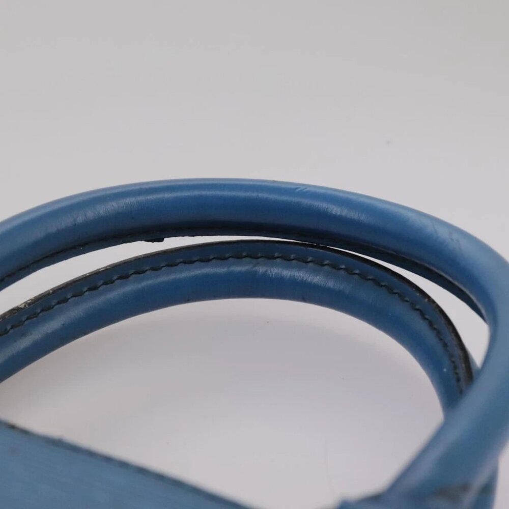 LOUIS VUITTON Epi Sac Plat Hand Bag Blue LV - Picture 9 of 14